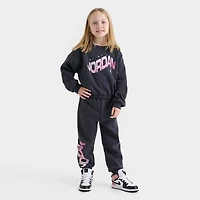 Girls' Infant Jordan Bubble Crewneck Sweatshirt and Jogger Pants Set