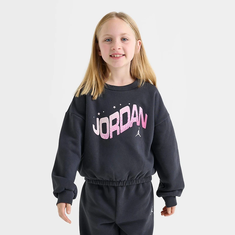 Girls' Infant Jordan Bubble Crewneck Sweatshirt and Jogger Pants Set
