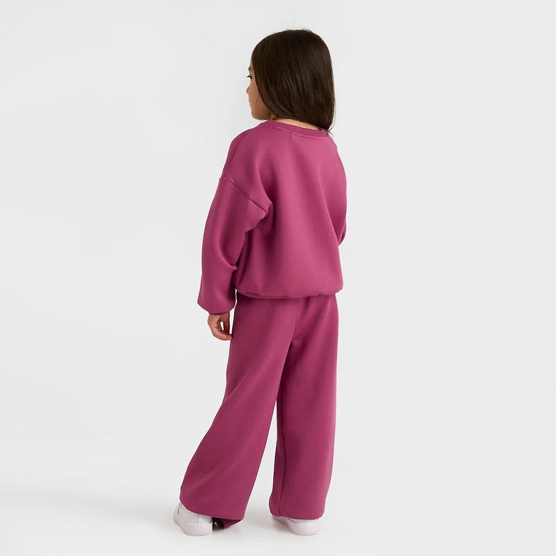 Girls' Little Kids' Nike Crewneck Sweatshirt and Wide Leg Pants Set
