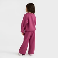 Girls' Little Kids' Nike Crewneck Sweatshirt and Wide Leg Pants Set