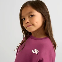 Girls' Little Kids' Nike Crewneck Sweatshirt and Wide Leg Pants Set