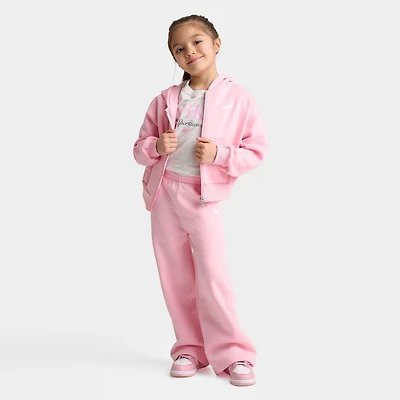 Girls' Little Kids' Nike Full-Zip Hoodie and Wide Leg Sweatpants Set