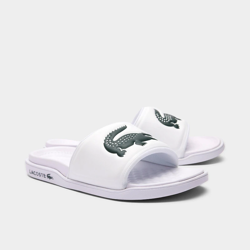 Men's Lacoste Croco Dualiste Logo Slide Sandals