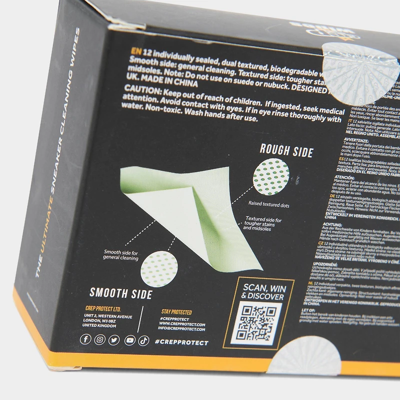 Crep Protect 12-Pack Biodegradable Shoe Cleaning Wipes