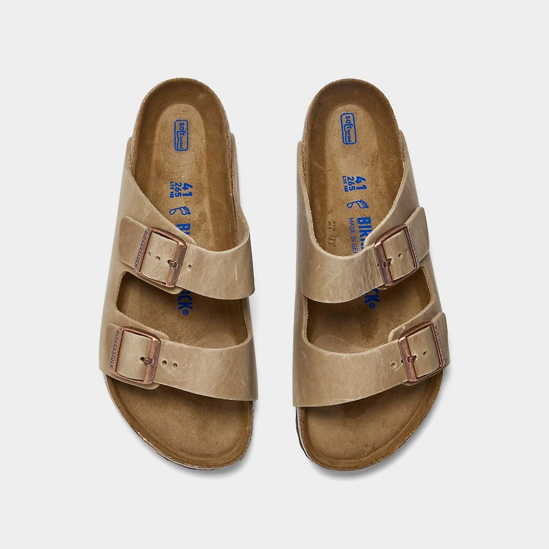 Men's Birkenstock Arizona Suede Leather Soft Footbed Sandals