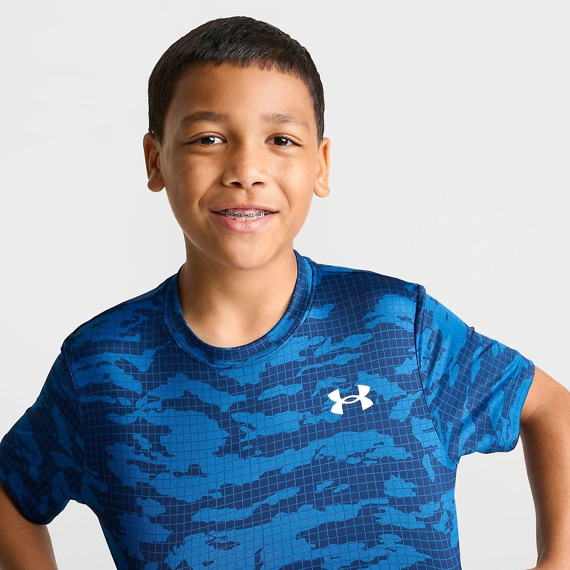 Big Kids' Under Armour Grid Camo T-Shirt