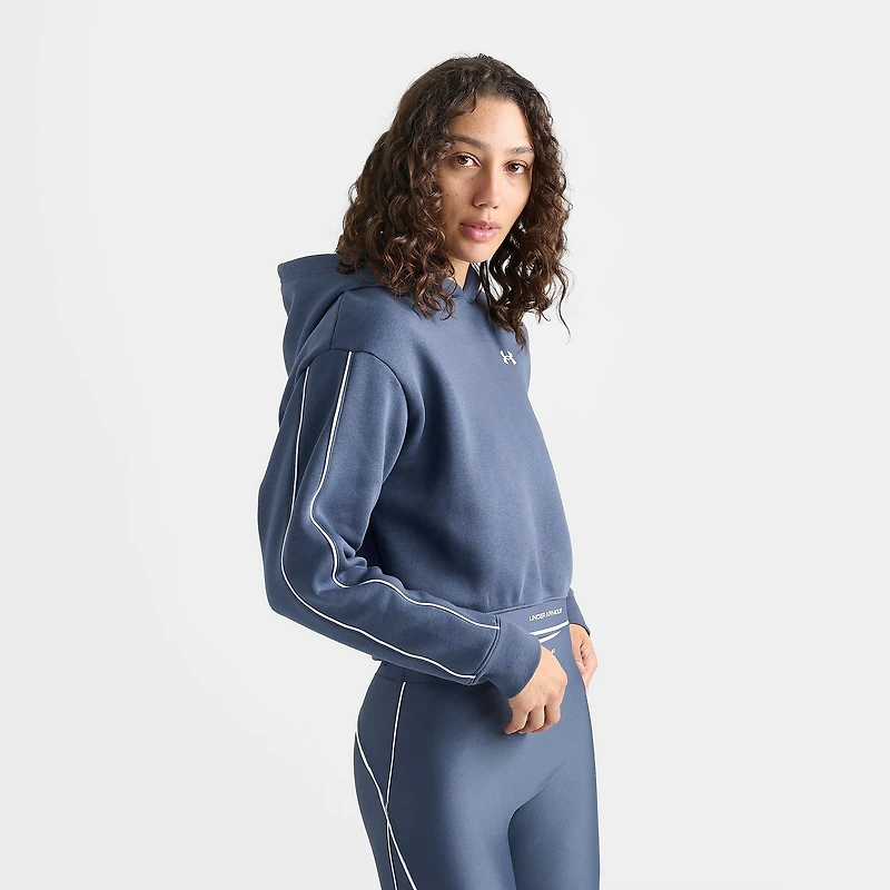 Women's Under Armour Piping Cropped Pullover Hoodie