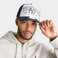 New Era New York Yankees MLB Retro Wordmark 9FORTY Trucker Hat