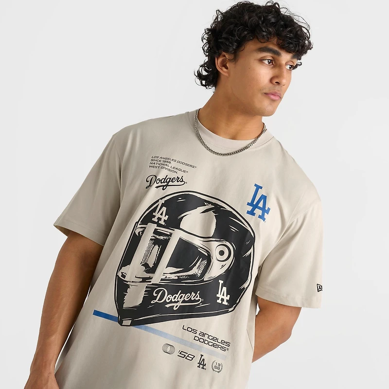 Men's New Era Los Angeles Dodgers MLB Modern Speed Helmet T-Shirt