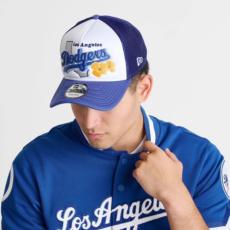 New Era Los Angeles Dodgers MLB State Flower 9FORTY A-Frame Trucker Hat