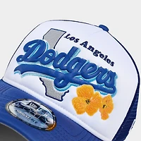 New Era Los Angeles Dodgers MLB State Flower 9FORTY A-Frame Trucker Hat