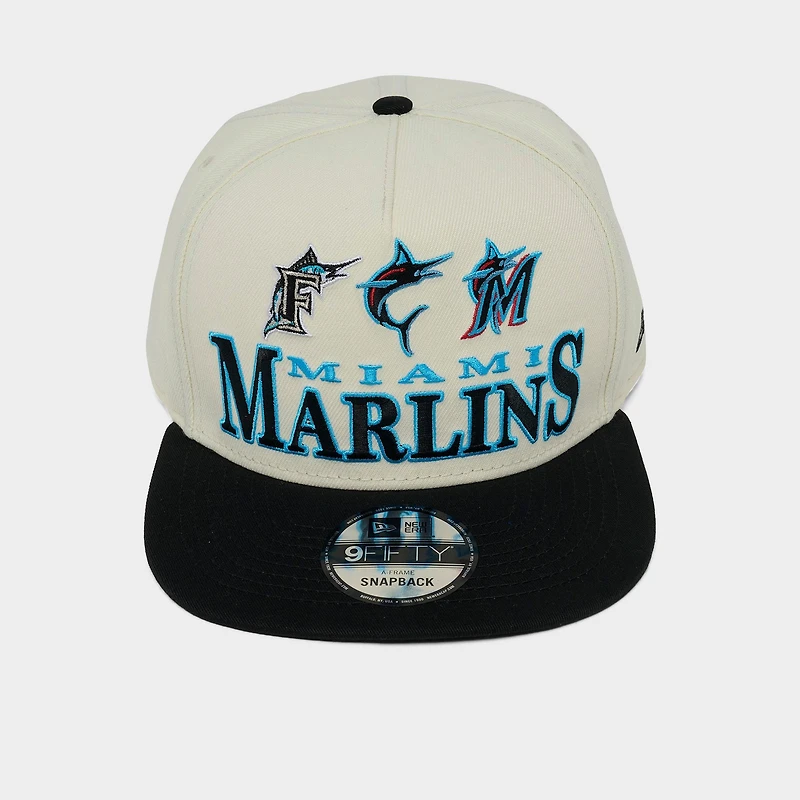 New Era Miami Marlins MLB Multi Logo 9FIFTY Snapback Hat