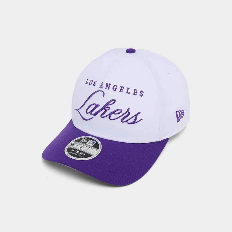 New Era Los Angeles Lakers NBA 2025 Draft 9FORTY M-Crown A-Frame Snapback Hat