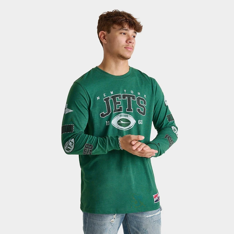 Men's New Era York Jets NFL Logo Stack Long-Sleeve Shirt