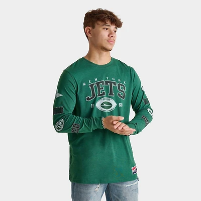 Men's New Era York Jets NFL Logo Stack Long-Sleeve Shirt