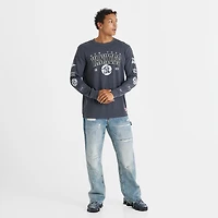 Men's New Era York Yankees MLB Logo Stack Long-Sleeve Shirt