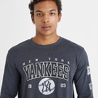 Men's New Era York Yankees MLB Logo Stack Long-Sleeve Shirt