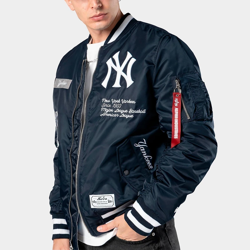 Men's New Era x Alpha Industries York Yankees MLB Reversible Bomber Jacket