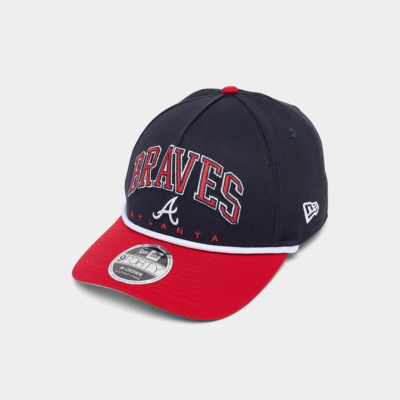 New Era Atlanta Braves MLB 9FORTY Arch Rope M-Crown A-Frame Snapback Hat