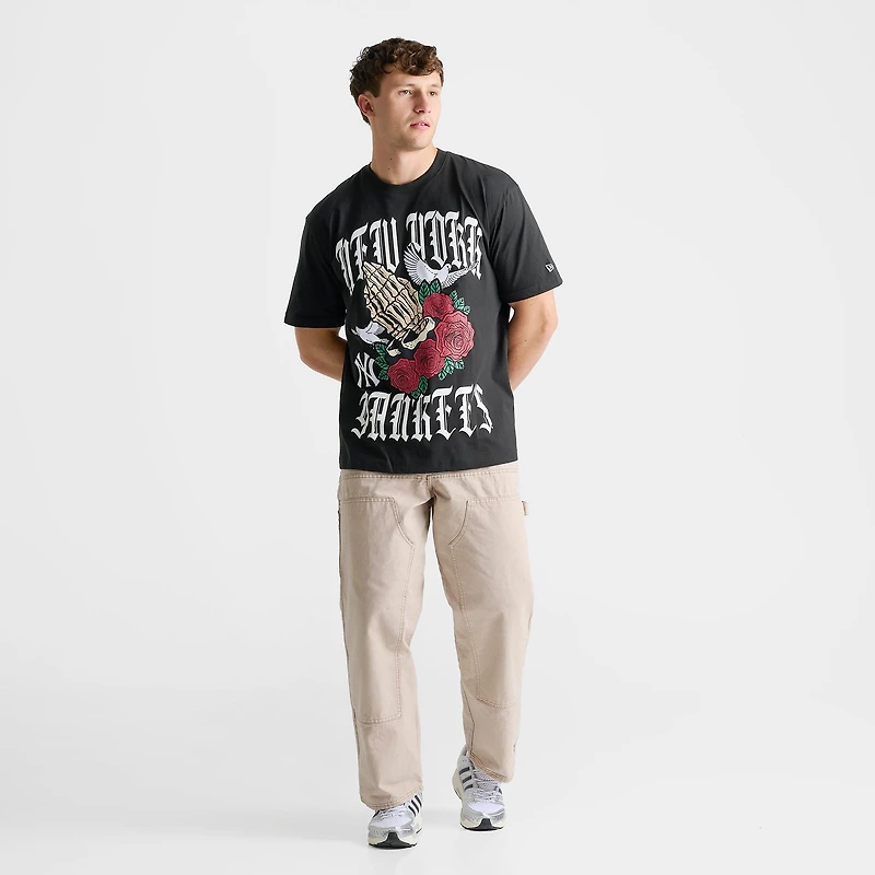 Men's New Era York Yankees MLB Roses and Doves Graphic T-Shirt