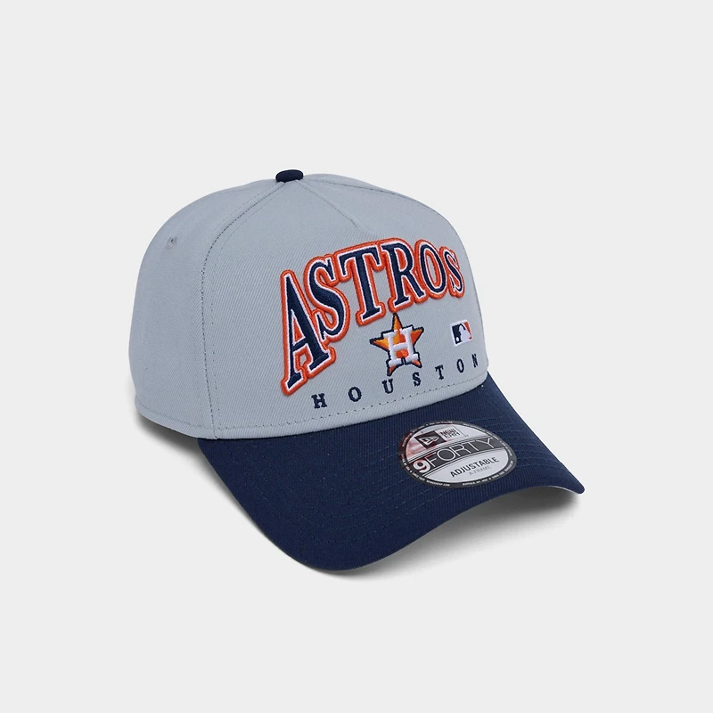 New Era Houston Astros MLB 9FORTY Embroidery Wordmark A-Frame Snapback Hat