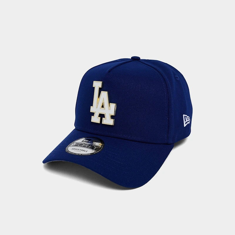 New Era Los Angeles Dodgers MLB Metal Logo 9FORTY A-Frame Snapback Hat