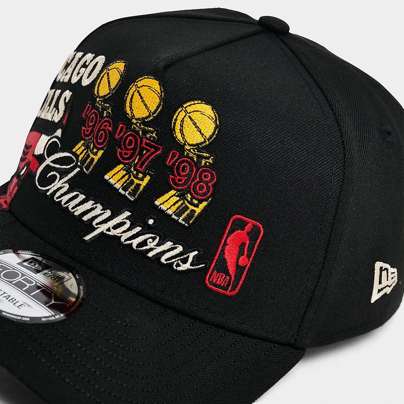 New Era Chicago Bulls NBA Champions 9FORTY A-Frame Snapback Hat