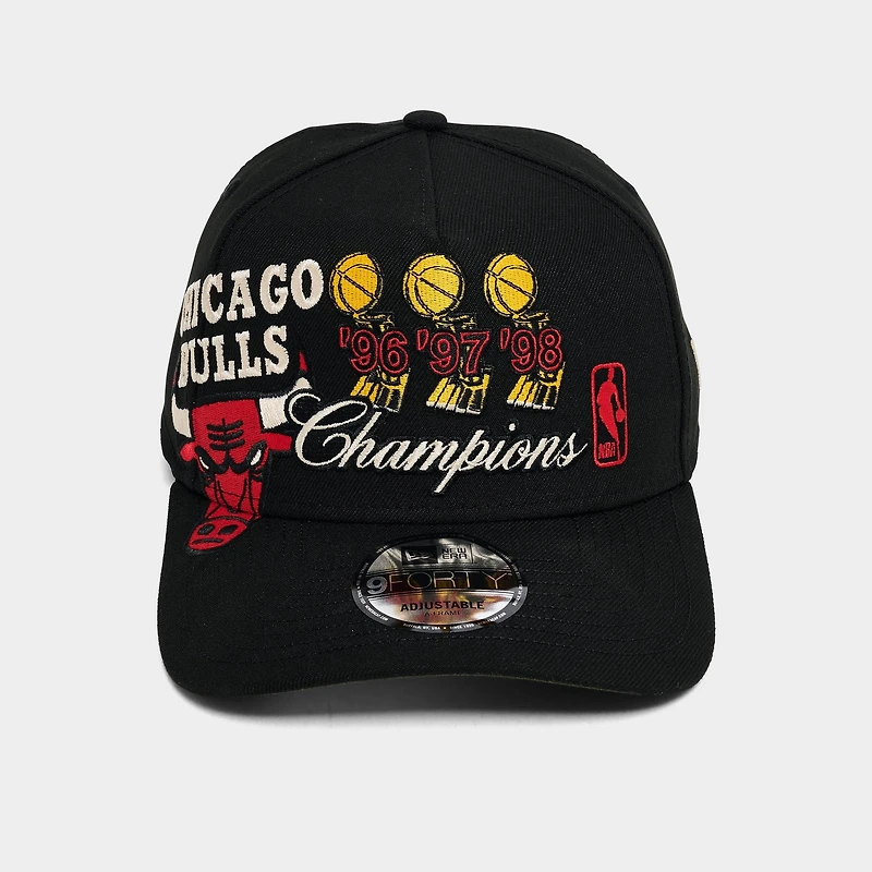 New Era Chicago Bulls NBA Champions 9FORTY A-Frame Snapback Hat