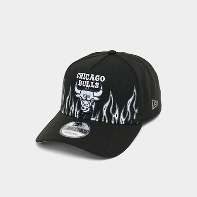 New Era Chicago Bulls NBA Flames 9FORTY A-Frame Snapback Hat