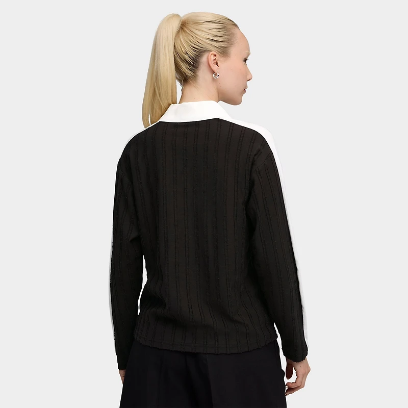 Women's Puma T7 Relaxed Long-Sleeve Polo T-Shirt