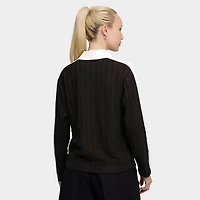 Women's Puma T7 Relaxed Long-Sleeve Polo T-Shirt