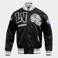 Men's Pro Standard Las Vegas Raiders NFL Mashup Rib Satin Jacket