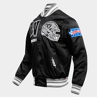 Men's Pro Standard Las Vegas Raiders NFL Mashup Rib Satin Jacket