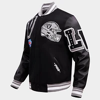 Men's Pro Standard Las Vegas Raiders NFL Mashup Rib Wool Varsity Jacket