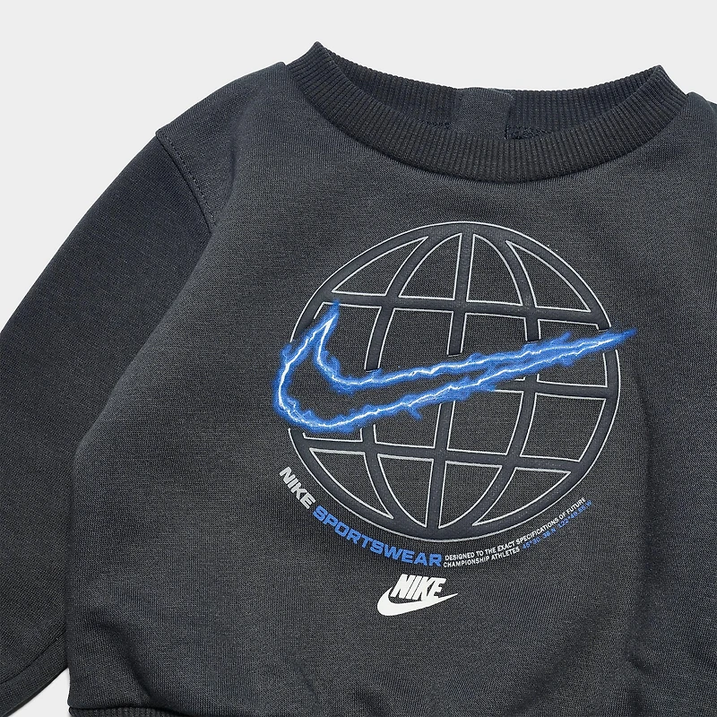 Infant Nike Globe Crewneck Sweatshirt and Jogger Pants Set