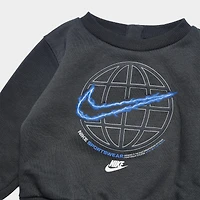 Infant Nike Globe Crewneck Sweatshirt and Jogger Pants Set