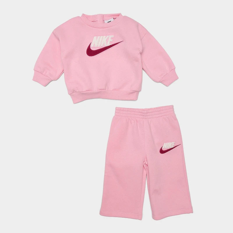 Girls' Infant Nike Futura Crewneck Sweatshirt and Sweatpants Set