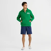 Men's Polo Ralph Lauren Arch Logo Quarter-Zip Collared Fleece Sweatshirt