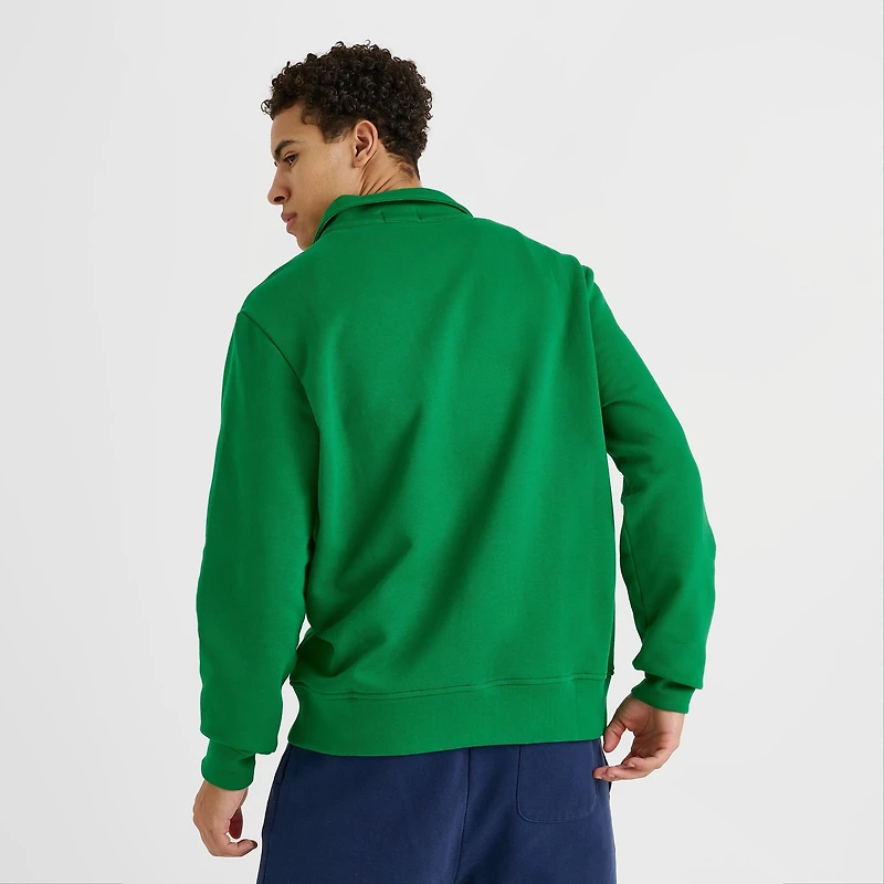 Men's Polo Ralph Lauren Arch Logo Quarter-Zip Collared Fleece Sweatshirt