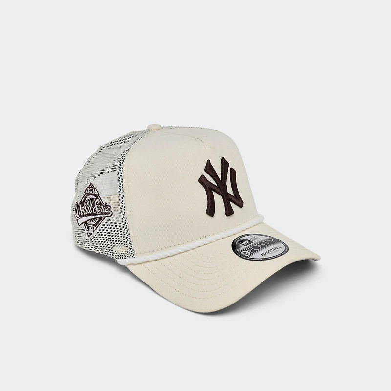 New Era New York Yankees MLB 9FORTY A-Frame Rope Trucker Hat