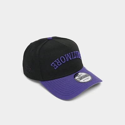 New Era Baltimore Ravens NFL 9FORTY Upside Down Wordmark A-Frame Adjustable Back Hat