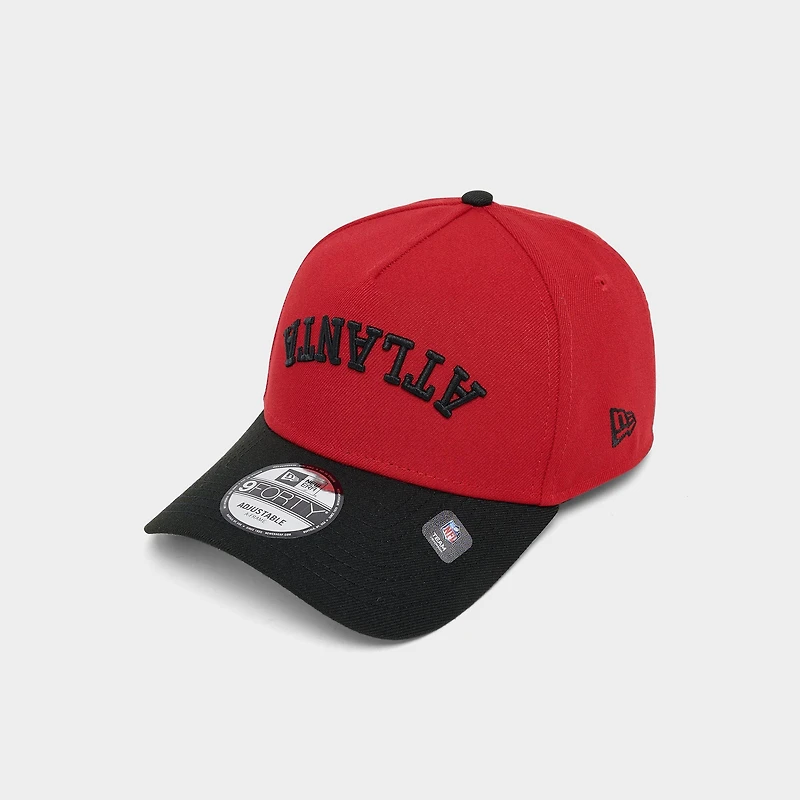 New Era Atlanta Falcons NFL 9FORTY Upside Down Wordmark A-Frame Adjustable Back Hat