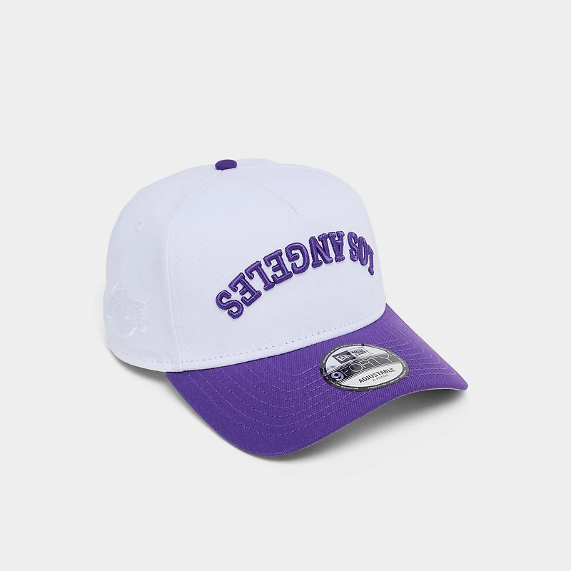 New Era Los Angeles Lakers NBA Upside Down 9FORTY A-Frame Snapback Hat