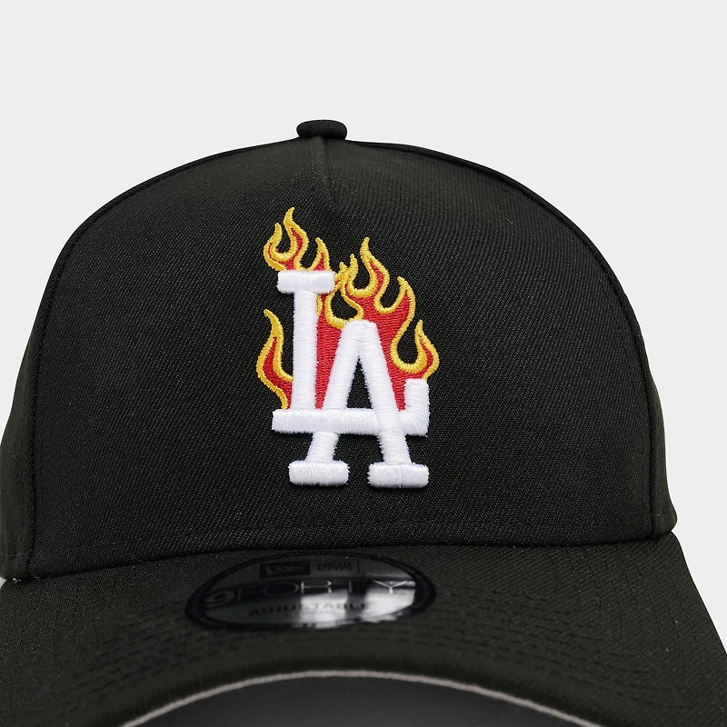 New Era Los Angeles Dodgers MLB 9FORTY A-Frame Flames Snapback Hat