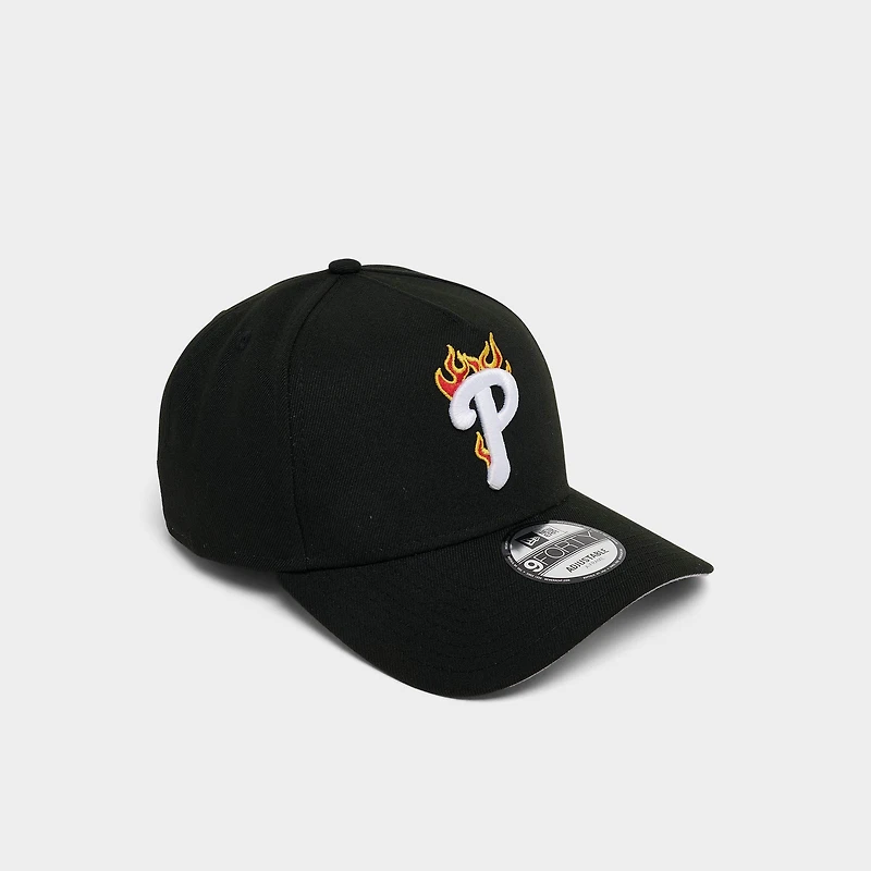 New Era Philadelphia Phillies MLB 9FORTY A-Frame Flames Snapback Hat