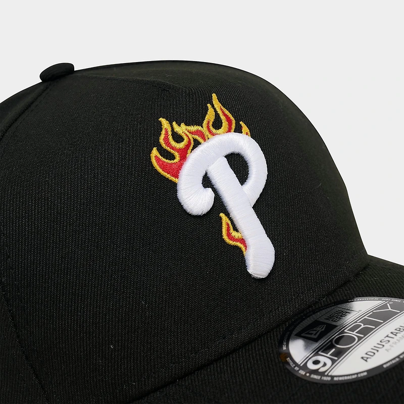 New Era Philadelphia Phillies MLB 9FORTY A-Frame Flames Snapback Hat