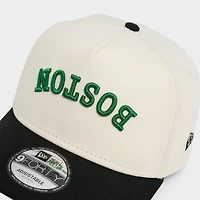 New Era Boston Celtics NBA 9FORTY A-Frame Upside Down Wordmark Snapback Hat