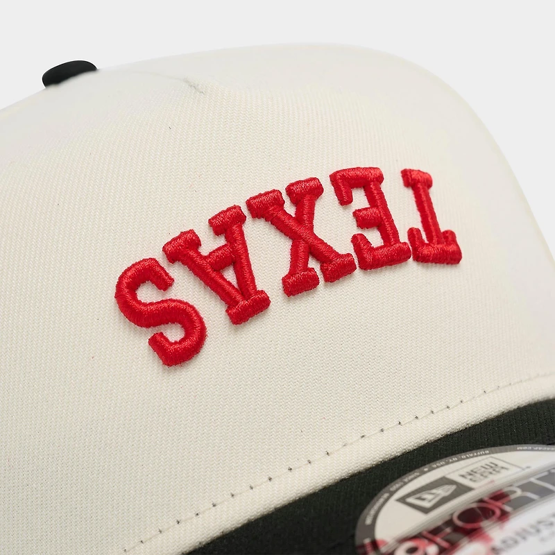 New Era Houston Rockets NBA 9FORTY A-Frame Upside Down Wordmark Snapback Hat