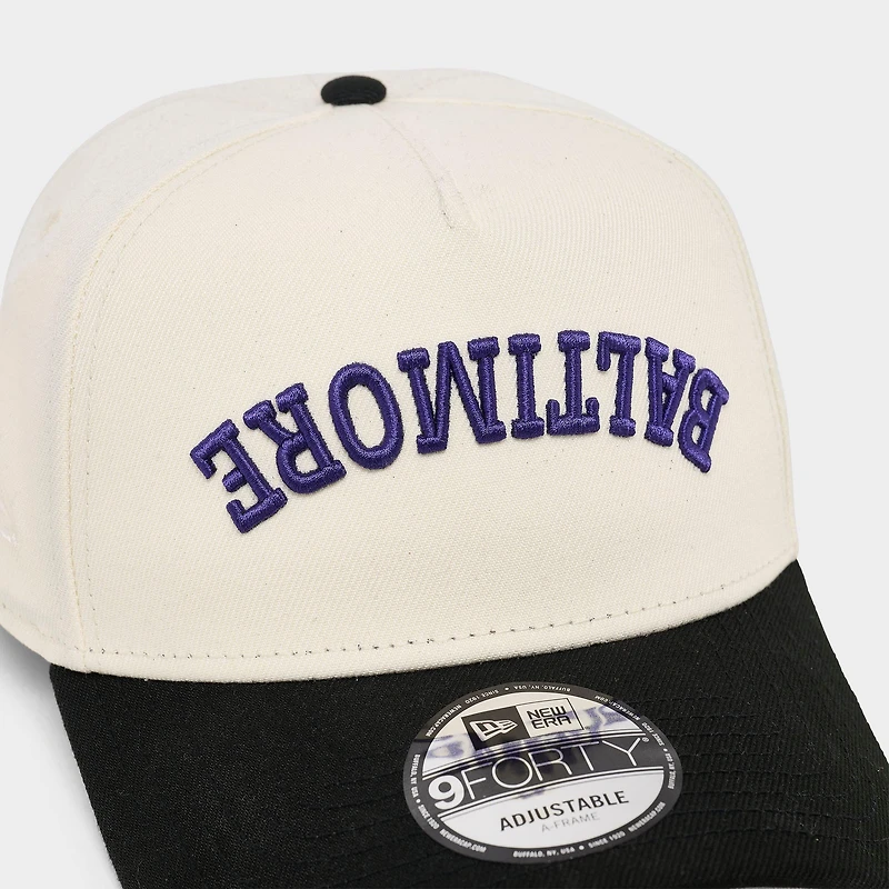 New Era Baltimore Upside Down 9FORTY A-Frame Snapback Hat