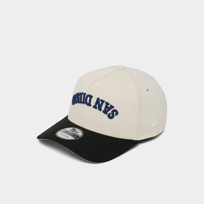 New Era San Diego Padres MLB Upside Down Wordmark 9FORTY A-Frame Snapback Hat